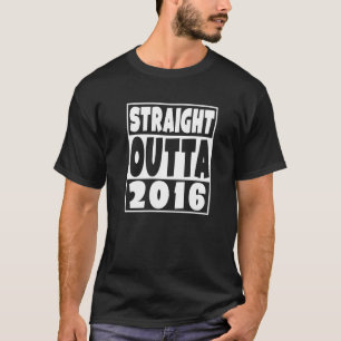 T-shirt Straight Outta 2016 Né en 2016 6 Ans 6ème B