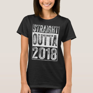T-shirt Straight Outta 2018 4 Ans Vintage 4e Naissance