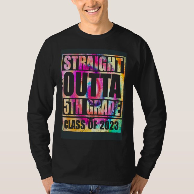 T-shirt Straight Outta 5th Grade Great Graduation   1 (Devant)