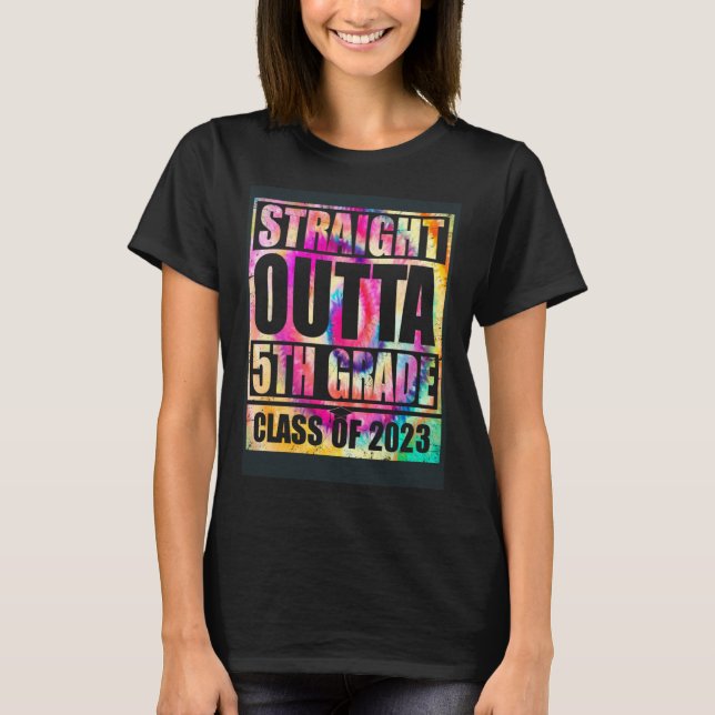 T-shirt Straight Outta 5th Grade Great Graduation   1 (Devant)
