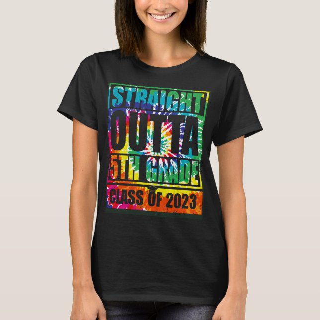 T-shirt Straight Outta 5th Grade Great Graduation   2 (Devant)