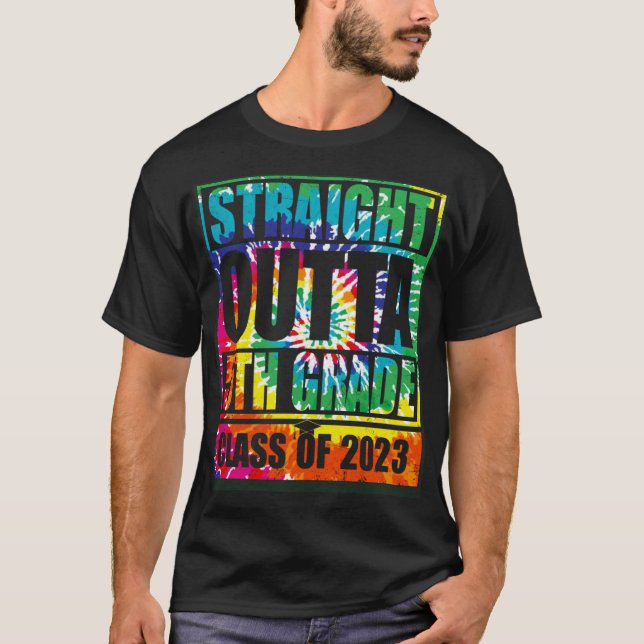 T-shirt Straight Outta 5th Grade Great Graduation   2 (Devant)