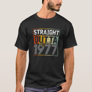 T-shirt Straight Outta avril 1977 Men Women Vintage 45th B