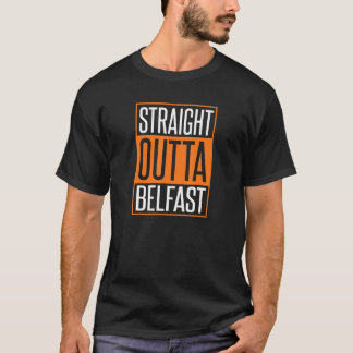 T-shirt Straight Outta Belfast St. Patrick's Day Hommes Fe