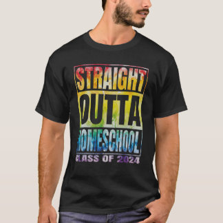 T-shirt Straight Outta Homeschool School Graduation Class 