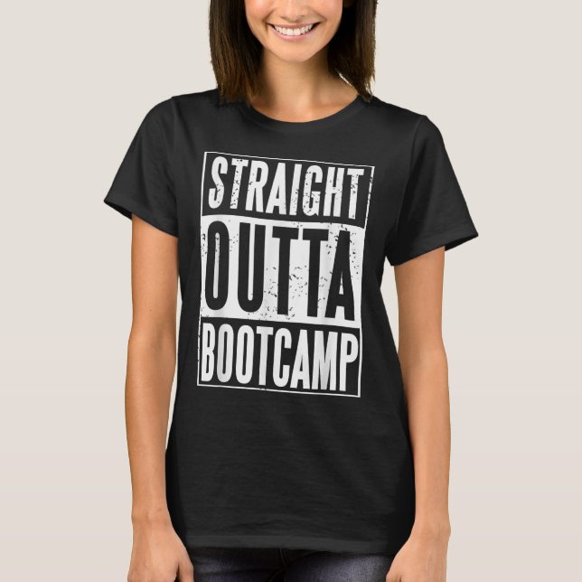 T-shirt Straight Outta Military Bootcamp Soldier  (Devant)