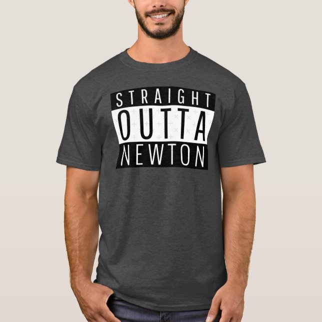 T-shirt Straight Outta Newton Massachusetts (Devant)