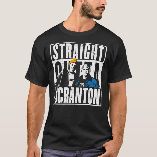 T-shirt Straight Outta Scranton - Lazy Scranton Essential  (Devant)