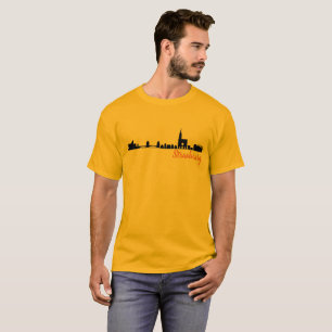 T-shirt Strasbourg France Skyline, 2 hommes