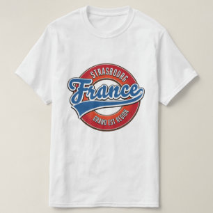 T-shirt Strasbourg région Grand Est France logo Rétro