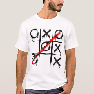 T-shirt Stratégie Dominez Win Tic Tac Toe Grafitti Design