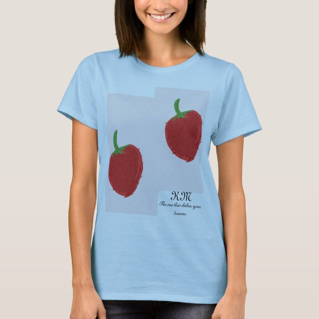 T-shirt Strawberry Painting Design (Devant)