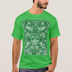T-shirt Strawberry Thief Green, William Morris