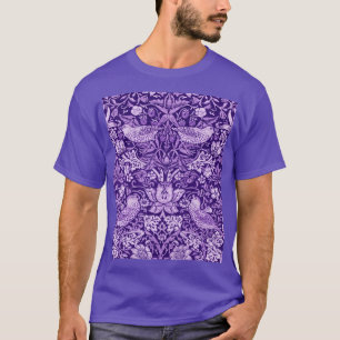 T-shirt Strawberry Thief Purple, William Morris