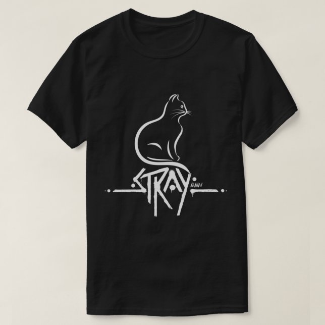 T-shirt Stray Cat Game, logo stray (Design devant)