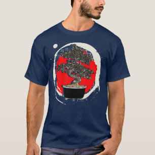 T-shirt Stre Cercle Zen Bouddhiste Japonais Bonsai Tree