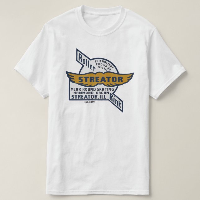 T-shirt Streator Roller Skating Rink à Streator, IL. (Design devant)