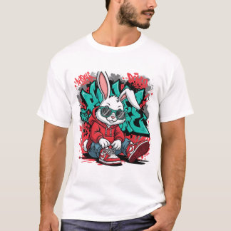 T-Shirt Street Art Bunny Swag