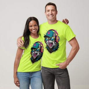 T-shirt Street Cat DJ Attitude – Artwear de rue audacieux