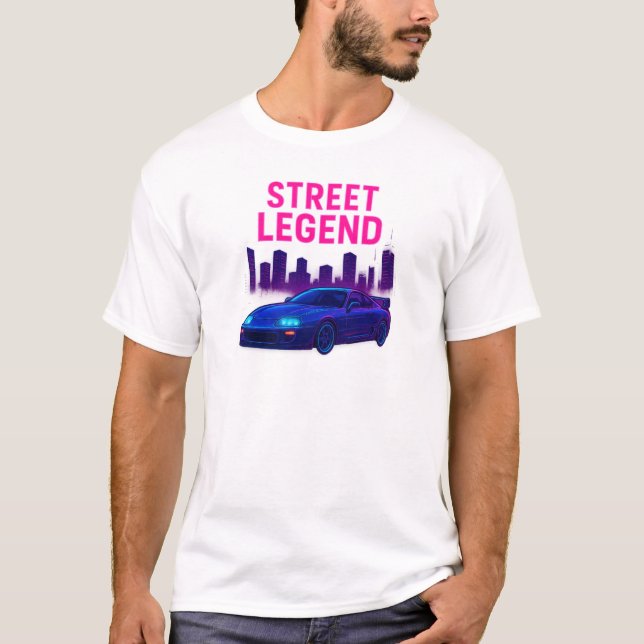 T-shirt Street Legend - Chemise Voiture Neon Sports (Devant)