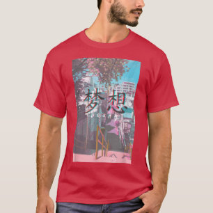 T-shirt Streets of Tokyo Japan Night Scene With LightsVapo