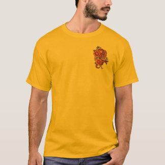 T-shirt Streetwear Rose et Black Floral Dragon sur