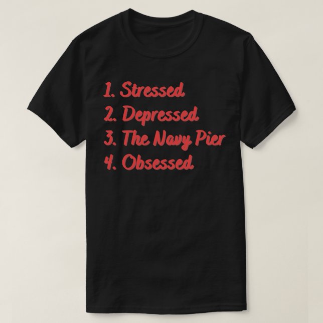 T-shirt Stress Déprimé La Queue De La Marine Obsédé (Design devant)
