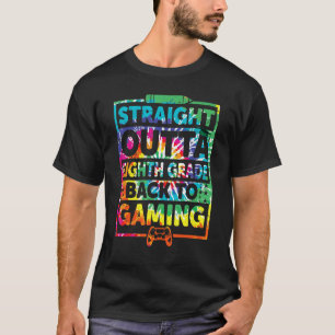 T-shirt Stright Outta 8e catégorie Jeu de 8e classe Gamer