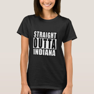 T-shirt Stright Outta Indiana USA State Pride Travel Vint