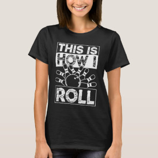 T-shirt Strike Fun Bowling Party Alley Ball Rolling Pins T