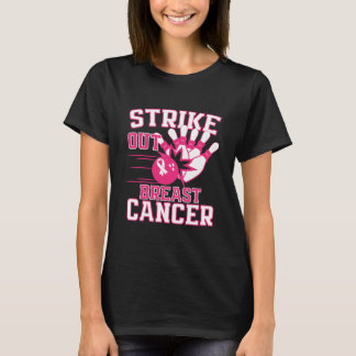 T-shirt Strike Out Breast Cancer Awareness Bowling Pink