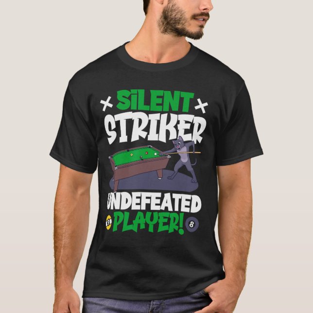 T-shirt Striker Silencieux - Billard Et Chat (Devant)