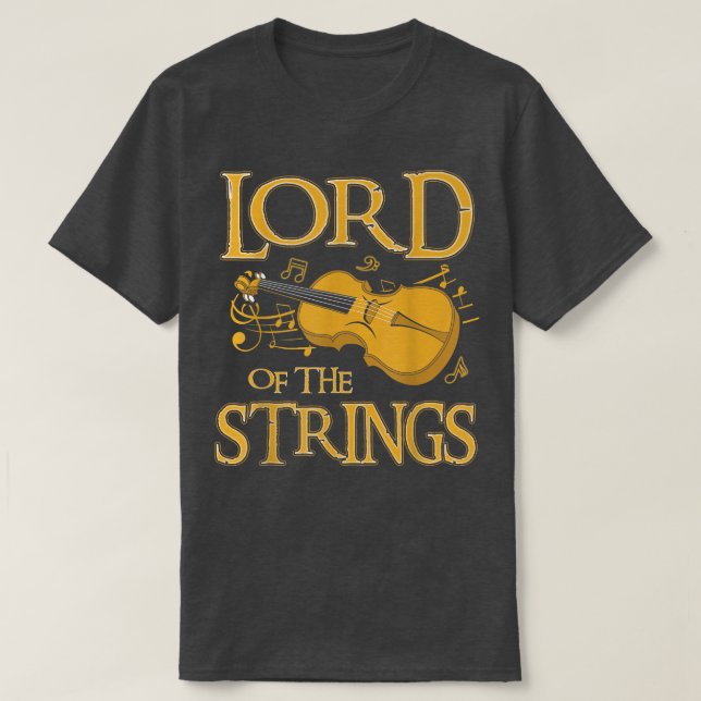 T-shirt String Quartet Tees Lord Of The Strings Violin 290 (Design devant)