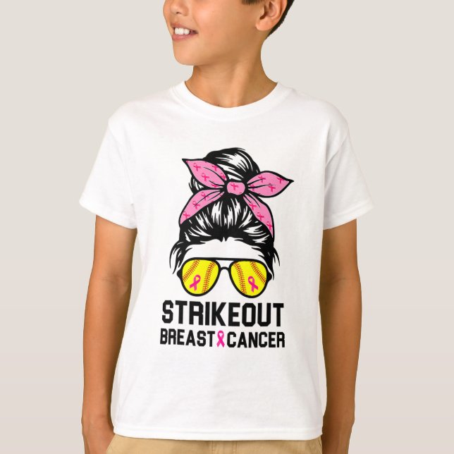 T-shirt Striout Breast Cancer Sensibilisation Softball Mam (Devant)