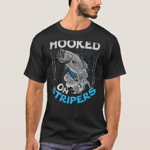 T-shirt Striper Basse De Pêche Actionnée Sur Stripers Pêch