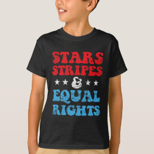 T-shirt Stripes Et Égalité Des Droits 4 Juillet Femmes Pat