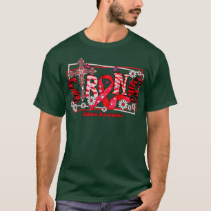 T-shirt Stroke Sensibilisation ruban croisé Forte espéranc