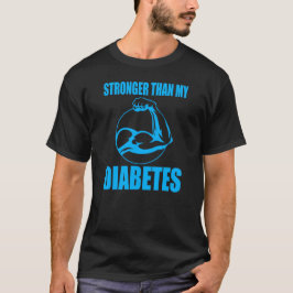 T-shirt Stronger Than My Diabetes – Motivational Design.