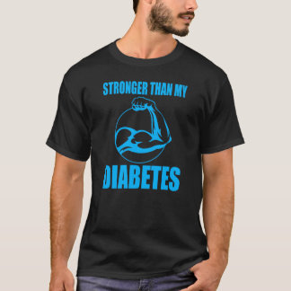 T-shirt Stronger Than My Diabetes – Motivational Design.