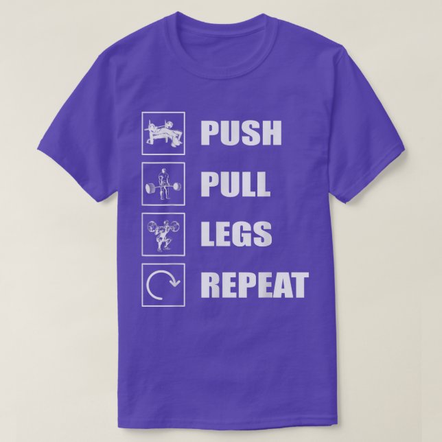 T-shirt Strongman push pull jambes répéter l'accès bodybui (Design devant)
