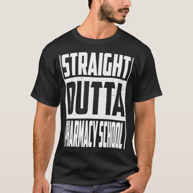 T-shirt Strright Outta Faculté de Pharmacie Diplôme Enfant (Devant)