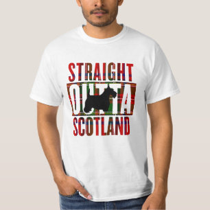 T-shirt Strright Outta Scotland Scottie Plaid