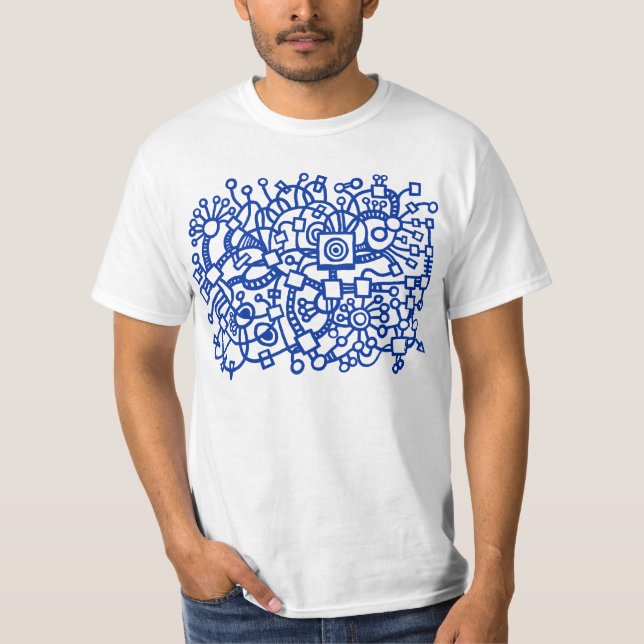 T-shirt Structure Abstraite - bleu marine (Devant)