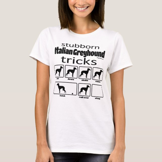 T-shirt Stube Italien Greyhound Tricks (Devant)
