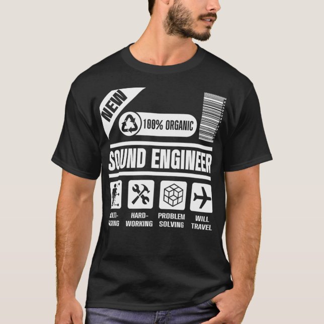 T-shirt Studio Audio Engineer Travel Sound Guy Tech  (Devant)