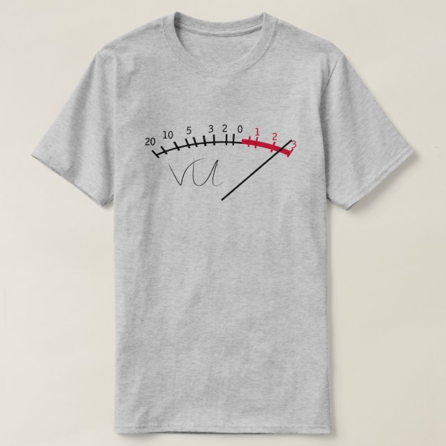 T-shirt Studio de niveau sonore VU Meter (Design devant)