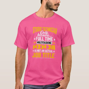 T-shirt Studio Technicien Titre du travail Studio Enregist