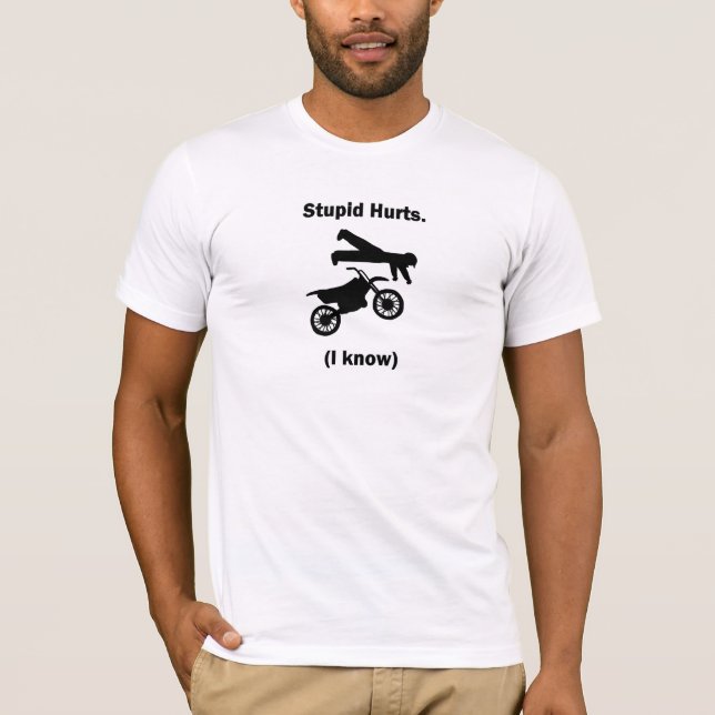 T-shirt stupide de maux (je sais) (copie noire) (Devant)