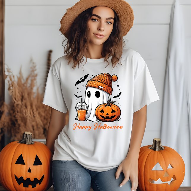 T-shirt Style adorable Éffrayant : Joli Ghost Halloween dr (Créateur téléchargé)