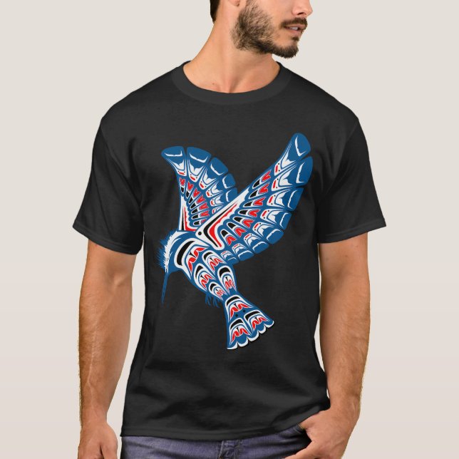 T-shirt Style amérindien Kingfisher Pacifique Nord-Ouest (Devant)